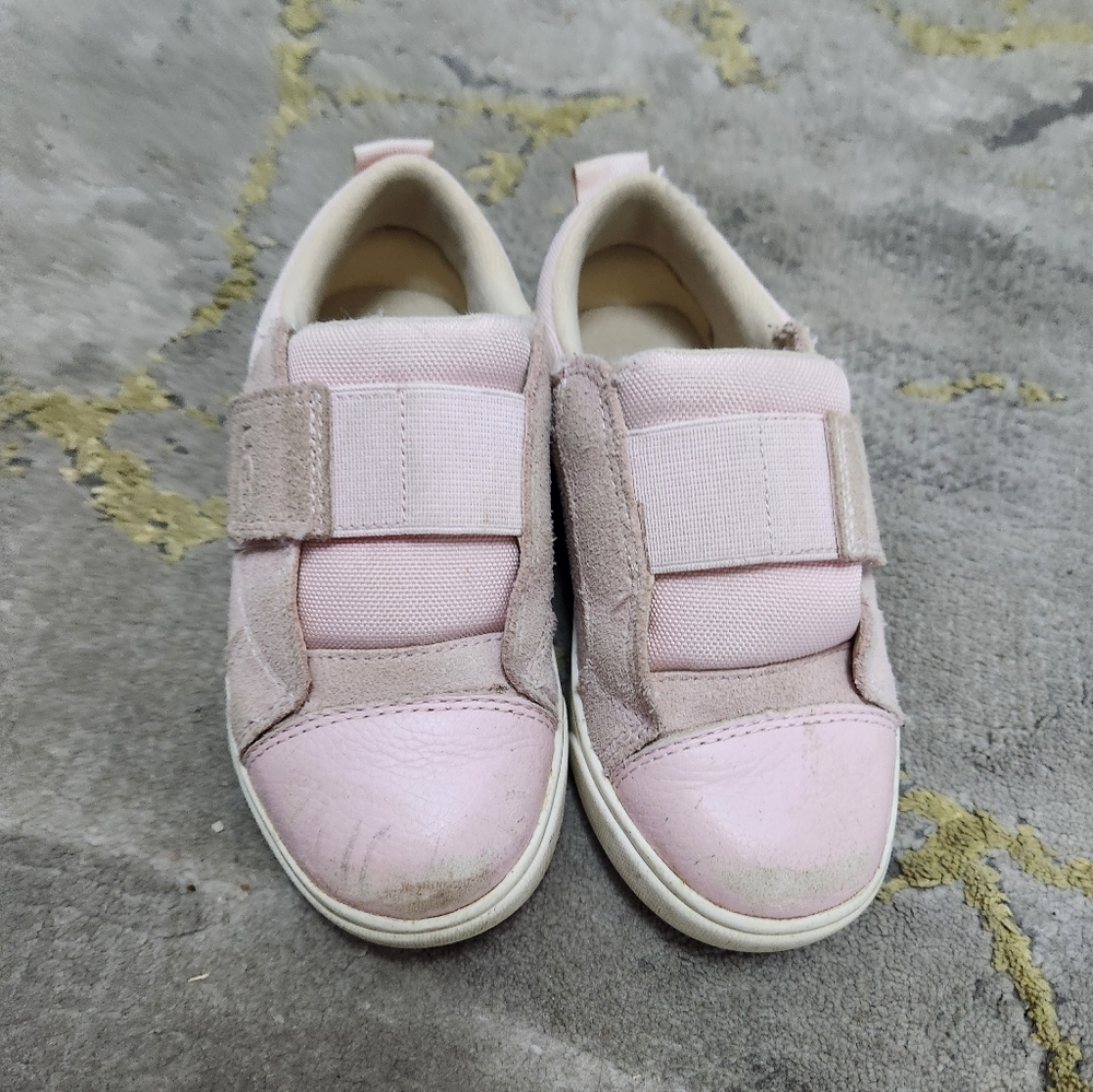 UGG Pink and Tan Kids Sneakers with Velcro